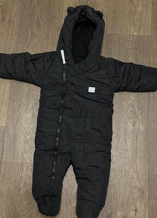 Чорний осінній комбінезон для дітей. 68-74р