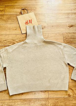 H&m женский свободный свитер с горлом!оверсайз