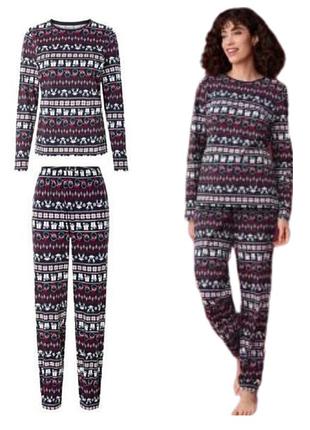 Новорічна різдвяна піжама з принтом