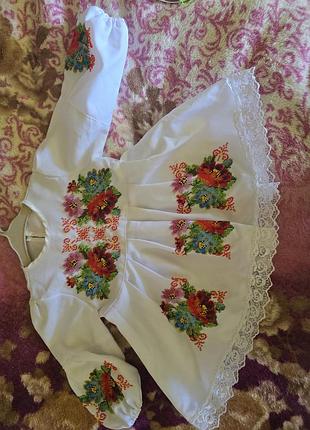 Вышыванка для девочки ручная робота вышивка за бисер