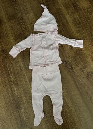 Костюм трійка для новонародженої дівчинки