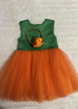 Плаття мандаринки, морквинки 4