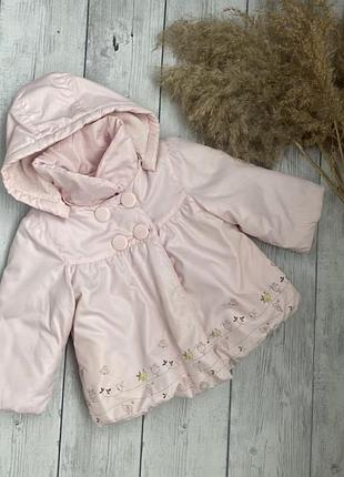 Демисезонное пальтишко, курточка на девочку 9-18 мес, baby club на рост 86 см, на 1-1,5 года
