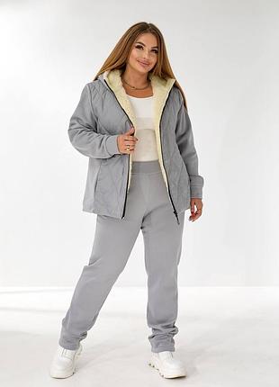 Зимний женский спортивный костюм на меху