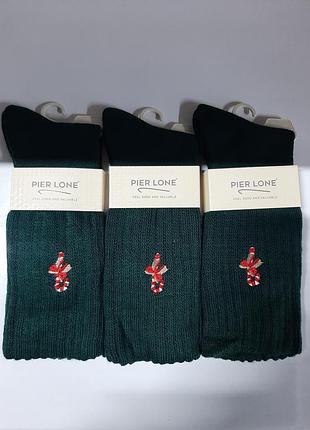 🌹фірмові новорічні шкарпетки від бренду pier lone💋
