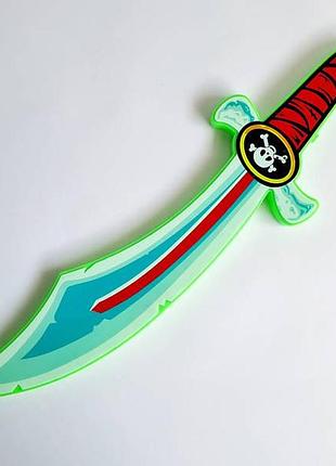 Детское игрушечное оружие, светящийся звуковой меч сабля пирата , 55 см