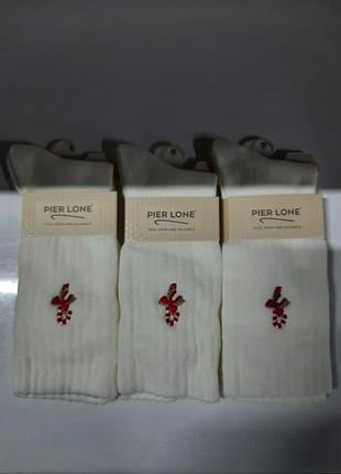 🌹фірмові новорічні шкарпетки від бренду pier lone💋
