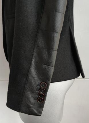Вовняний піджак cinque з вставками з штучної шкіри6 фото