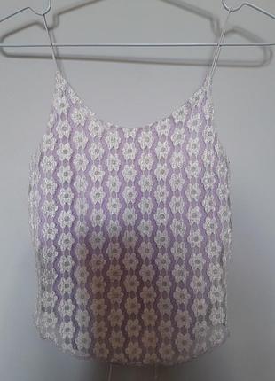 Мереживний топ з корсетною зав'язкою
