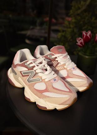 Замшевые кроссовки женские new balance 9060 rose pink на осень