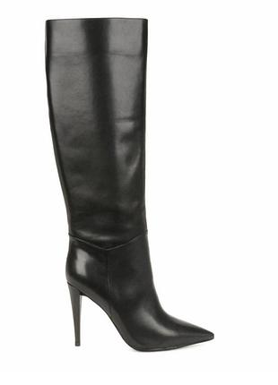 Чоботи жіночі високі шкіряні. сапоги трубы на каблуке кожаные
