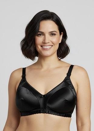 Бюстгальтер чорний атласний мінімайзер