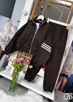 Теплий флісовий костюм на дівчинку