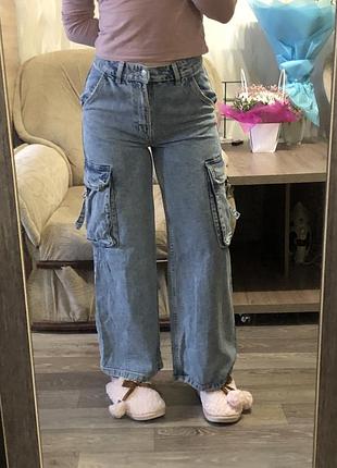 Джинси жіночік карго sinsay denim 34 розмір