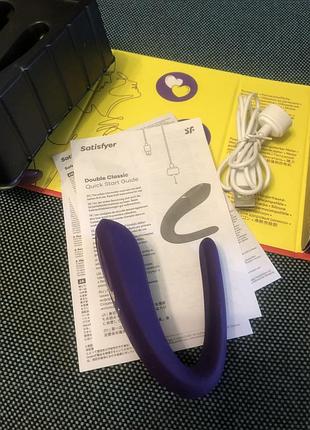 Вибратор для пар satisfyer double classic с одним моторчиком 4