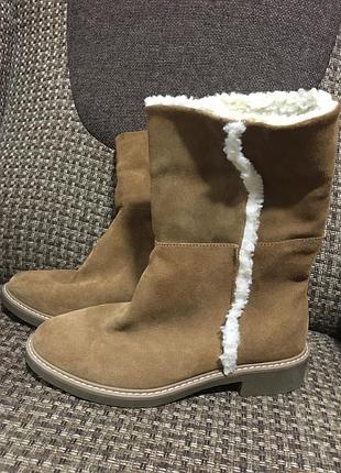 Замшеві сапожки 37 р