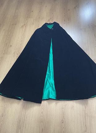 Плащ-накидка з цупкого велюру на атласній підкладці, стан ідеал, onesize (s-xl)