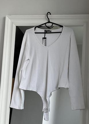 Базовий боді в рубчик плюс сайз батал