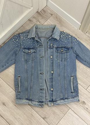 Джинсовка з перлинами