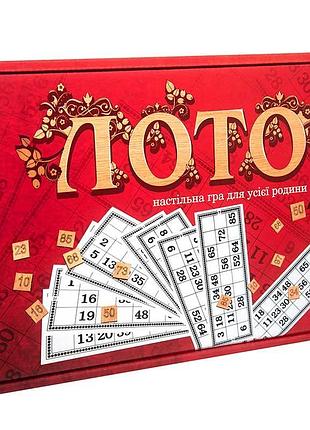 Настольная игра "лото с деревянными фишками" на рус. 30656