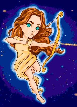 Картина по номерам "знаки зодиака. стрелец" 40*40 см 10105-ac