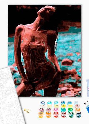 Картина за номерами розкішна амазонка strateg 40х50 см dy037