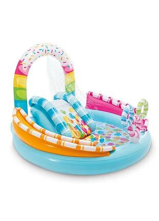 Игровой центр intex "веселая конфета" 70x168x122 см 57144