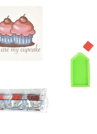 Алмазная картина ты – мой кексик strateg 18х18 см jub14419