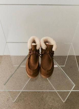 Утепленные замшевые ботинки h&amp;m premium selection