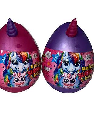 Набір для творчості danko toys "unicorn surprise box" яйце usb-01-01u