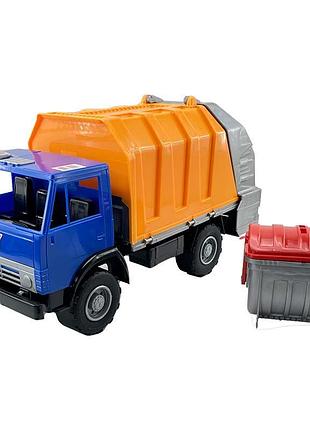 Машинка сміттєвоз оріон х2 пластикова 273_blue-orange