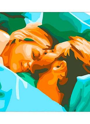 Картина по номерам утро влюбленных strateg 40х50 см gs796