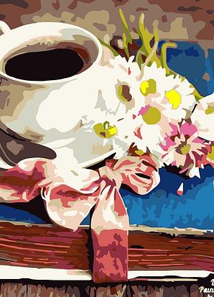 Картина по номерам чаепитие на книжке strateg 40х40 см sk011