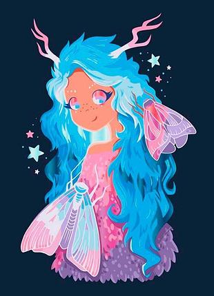 Картина по номерам "неоновая фея" artcraft с металлизированными красками 40*50 см 16119-ac