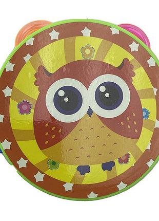 Музична іграшка бубон для дітей 2832_owl, green