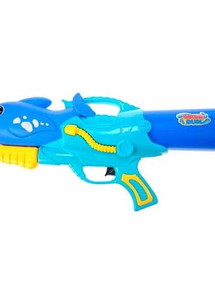 Водяний пістолет "дельфін" помповий m222ht_blue