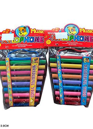 Ксилофон 2 цвета микс, планш. 23*34*3см y9050