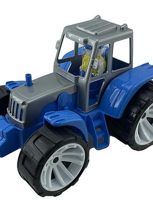 Машинка "трактор bams 0" бамсик черная кабина 007/6_gray-blue