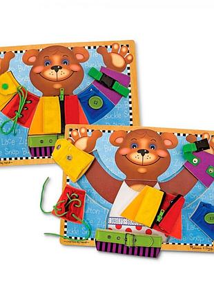 Головоломка melissa&doug деревянная доска-застежка деревянная 13784