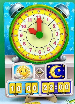 Пазл-вкладка ubee ubee "годинник - вчимо час" з дерева псд279