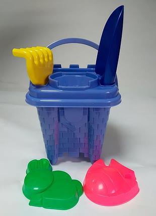 Ведро №5 и лопата грабли куличики бамсик 1264