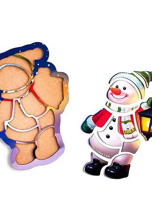 Контурный пазл-рамка ubee "снежка" из дерева. псф148