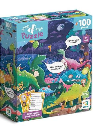 Пазл dodo шукай та знаходиш «країна динозаврів» 100 елементів 300669
