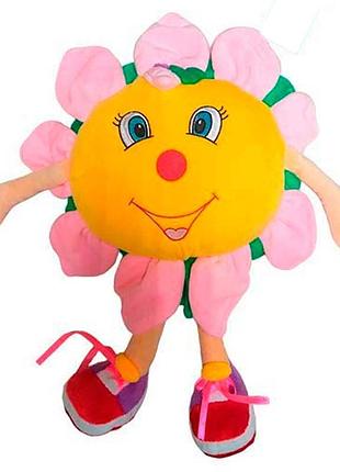 Мягкая игрушка подсолнечник 40 см 0109_pink-green