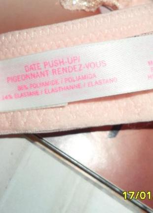 Бюстгальтер від victorias secret з колекції pink date push-up bra, оригінал7 фото