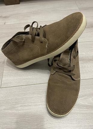 Черевики чоловічі замшеві коричневі polo ralph lauren, 44 розмір (повномірні)