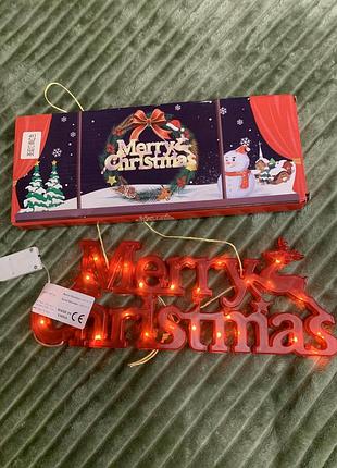 Merry christmas підвіска на батарейках