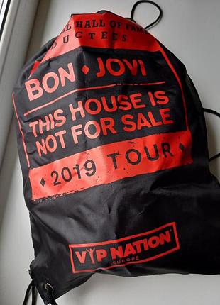 🔥торба, сумка-мішок, пов'язана з туром гурту bon jovi «this house is not for sale» 2019 року