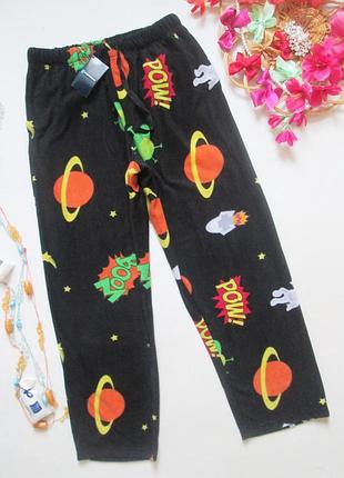 Теплые домашние флисовые брюки принт космос tompranks 💜🌹💜