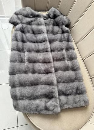 Норковий жилет з густим підпушком